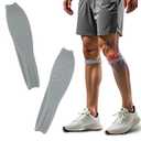HYLER Patella Band Knee Strap for Patellar Tendon Support, Knee Brace for Pain Relief, Stabilizer for Running, Basketball, Tennis, Hiking, Flexible Silicone Knee Strap 2 Packs - Gray - Small