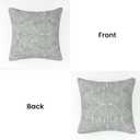 AELS Boho Decorative Textured Throw Pillow Covers 18x18, Organic Modern Mid Century Rainbow Tufted Pillow Case, Farmhouse Rustic Geometric Woven Cushion Case for Bed Couch Sofa, Slate Pale Blue Gray