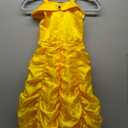 Girls Princess Belle Costume Yellow Off Shoulder Dress100