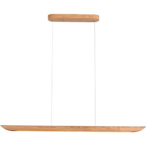 39" 24W Wood LED Linear Pendant Light Fixture,Dimmable Pool Table Island Lights,Modern Linear Hanging Chandeliers,for Dining Room Kitchen Island,Pool Table Lights,Natural Wood Color, 39IN