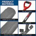 Drain Spade Shovel - Trenching, Transplanting, Narrow, Serrated for Digging, 44 Inches