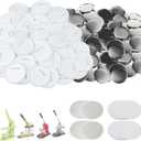 100 Sets 75mm/3 inch Button Supplies Button Parts for Buttons Maker Machine 75mm, Round Badge Blank Buttons Pins, Includes Plastic Pin Back Cover, Metal Cover, Clear Film&Blank Paper