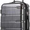 Coolife Luggage Expandable(only 28") Suitcase PC+ABS Spinner Built-In TSA lock 20in 24in 28in Carry on