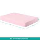 Biloban Crib Sheets Girl Fitted, 2 Pack Crib Sheet Fits for Standard Crib Mattress, Neutral Toddler Bed Sheets for Baby Boys, Grey & Pink, 52X 28