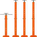 4 Pcs House Floor Jacks Post for Leveling,Adjustable Support Jack 19-36" Height Range,Floor Jack Stand 2 ton - 4400 lbs Height Capacity (Each),Screw Jack,Lift Supports,Level Supports Orange Orange