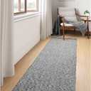 Collive Long Hallway Runner Rug 2.6' x 10', Washable Runners Indoor Entryway Rug, Black/Cream Braided Woven Kitchen Rugs Low-Profile Front Door Floor Carpet for Laundry Room Bedroom Doorway