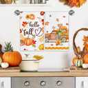 Bonsai Tree Fall Kitchen Towels Set of 2, Thanksgiving Hand Towels 18"x28", Fall Hand Towel, Pumpkin Decor for Kitchen