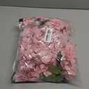 XunYee 50 Pack Artificial Wedding Dahlia Flowers Bulk Silk Dahlias with Stems and Green Leaves Fake Flora Decoration Faux Bouquets for DIY Bridal Shower Wedding Party(Dark Pink)