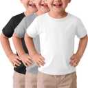 3 Pack Toddler Boys T Shirts 4T | Toddler Boys Shirts, Short Sleeve, T Shirts, Crew Neck, Rolled, Loose Fit Tees Tops, Baby Boys Clothes, 4T, Summer