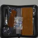 Gimars Titanium Coated Professional 6 in 1 4CR Stainless Steel Dog Grooming Scissors with Safety Round Tip, Heavy Duty Pet Grooming Scissor for Dogs, Cats and Other Animals