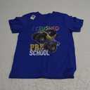 I Crushed Preschool Monster Truck Graduation Cap Gift Boys T-Shirt 4T Blue