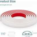 39Inch New Shower Threshold Water Dam Barrier,Collapsible Self-Adhesive Silicone Shower Water Guard for Bathroom Bathtub and Kitchen,Shower Water Blocker Suitable for Wheelchair Acces(Transparent)