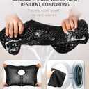 Anzeng Gel Seat Cushion for Long Sitting, Gel Cushion for Pressure Relief, Soft & Breathable, Chair Cushion for Office Chair, Car, Wheelchair, Seat Cushion with Non-Slip Black Cover