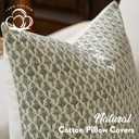 FIOUOVO Floral Pillow Covers 20x20 Pillow Cover Block Print Couch Pillows for Living Room Decorative Neutral Accent Throw Pillow Covers, 1PC, Olive Green