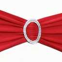 Wedding Red Chair Sashes 100 Pack Spandex Chair Bows Bands with Buckles for Party Birthday Bridal Shower Engagement Banquets Anniversary Christmas Outdoor Events Decorations (Red)