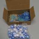 106 Pieces Christmas Vase Filler Pearl for Vase Filler Pearls for Vases Candyland Pearls Water Gels Beads Candles Centerpiece for Christmas Home Table Party Decor(Snowflake Style)