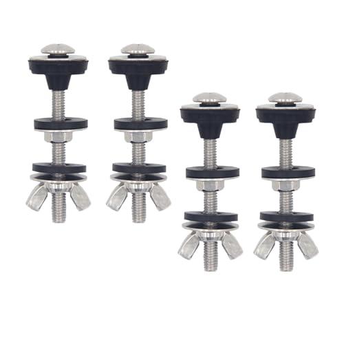 Universal Toilet Tank to Bowl Bolt Kit - 2pcs/4pcs Heavy Duty Bolts, Stainless Steel & Rubber Washers - Extra Long Nuts for Easy Installation & Waterproof Seal (4) Universal Toilet Tank to Bowl Bolt Kit - 2pcs/4pcs Heavy Duty Bolts, Stainless Steel & Rubber Washers - Extra Long Nuts for Easy Installation & Waterproof Seal (4)