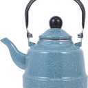 Enamel Water Kettle Tea Kettle Stovetop Vintage Tea Small Teapot Water Boiling For Office Home (Green)