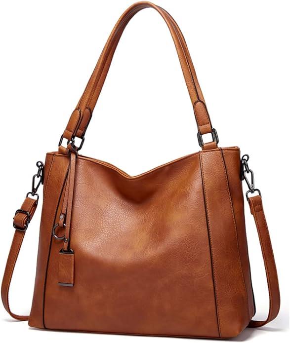 Handbag for Womens Top-Handle Satchel Hobo Bag Fashion Purse Roomy Casual Large Shoulder Bag PU Leather Tote