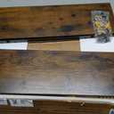 BAYKA Rustic Brown Floating Shelves 22.5in, Set of 2, Wall Mount Wood Shelf