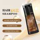 KUKSY Hair Color Dye Shampoo, Hair Care Instant Dye,Easy-Use Formula for Gray Hair Coverage & Natural Color Boost,For Adults with Graying or Dull Hair (Light Brown)