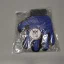 Pet Grooming Glove, Blue and Black, Breathable Mesh with Silicone Tips, Adjustable Strap, for Dog Cat Hair Removal and Deshedding