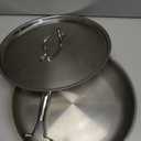 12 Inch Tri-Ply Stainless Steel Frying Pan, Frying Pan with Lid, PFOA/PTFE Free Skillet, Induction Cooking Pans, Dishwasher & Oven Broiler Safe 600F, Professional Cookware, Heavy Duty & Even Heat