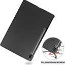 Tablet Cover for Samsung Galaxy Tab S7 Plus/S8 Plus SM-T970 T975 T976 T978 SM-X800 X806(2020 2022 Release),Folio Stand Lightweight Leather Case for Galaxy Tab S7+ S8+ 12.4"(KST-Black)