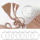 40Pcs Macrame Hoops Ring, BetterJonny 2 Inch Metal Craft Rings Hoops Silver Dream Catcher Rings Wreath Hoop Rings for Home Decorations DIY Crafts and Wall Hanging Crafts