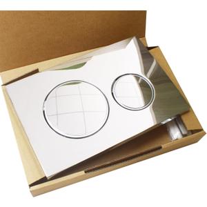 Bright Silver Dual-Flush Actuator Plate for Concealed Cisterns Compatible with Sigma20 115.882.KJ.1
