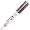 Thermal Brush 1 Inch Curling Iron Volumizing Heated Round Brush Ceramic Tourmaline Heated Hot, Multifunctional Styler Curling Wand (White, 1 inch)