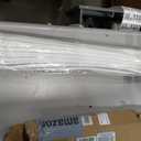 UNISHADES no Drill Cordless Roman Shades for Windows, 24" W × 64" H - 100% Blackout - Linen - Mist White