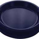 Amcrate Navy Disposable Dinner Plates, 10.4 Inches, Strong & Sturdy for Party, Picnic, Travel - Pack of 50