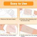 Carbou Transparent Film Dressing,6" x 8" Pack of 20 Waterproof Wound Bandage Adhesive Patches,Post Surgical Shower or IV Shield,Tattoo Aftercare Bandage