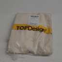 TOPDesign 1-Pack Canvas Tote Bag with an External Pocket, Reusable Grocery Shopping Bag, Top Zipper Closure, Daily Essentials (Yellow/Natural)