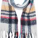 MissShorthair Oversized Chunky Blanket Scarf for Women Winter Warm Colorful Big Scarfs Plaid Thick Scarves Soft Fluffy Shawl