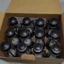12PCS Black Mini Lanterns with Remote Control, 5.1" H/13cm (6.7" H with Handle) Vintage LED Lantern Decorative - Christmas Table Centerpieces, Western Party Decorations & Camping Party Decor