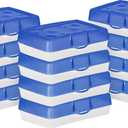 Storex Pencil Case, 8.38 x 5.63 x 2.5 Inches, Opaque Blue, Box of 12 (61623A12C)