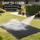 Front Door Mat 20''x31'', Drainage Heavy Duty Dirt Trapping Non-Slip Doormats, Outdoor Rubber Floor Mats, Restaurant Commercial Kitchen Industral Pool Entrance Bar Wet Area, Black