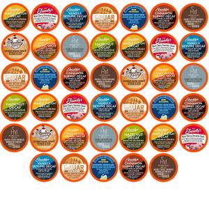 Two Rivers Coffee Decaf Flavored Coffee Pods Compatible with Keurig K Cup Brewers, Assorted Variety Pack Decaffienated Flavored Coffee, 40 Count (EXP 12/01/26)