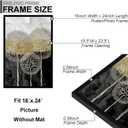 Fxojyvo 16x24 Picture Frame Set of 3, Display Poster 12x18 with Mat or 16 x 24 Without Mat, Light Weight and High Transparent 16 by 24 Frame for Wall - 3 Pack/Black/16 x24
