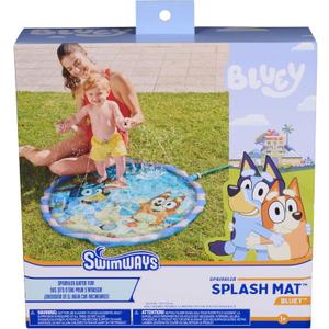 SwimWays Bluey Splash Mat, Kids Splash Pad, Outdoor Toys, Bluey Party Supplies and Water Toys for Kids Ages 1 & Up