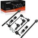A-Premium 8Pcs Suspension Kit, Front Inner Outer Tie Rod End