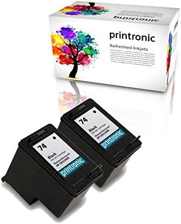 Printronic Remanufactured Ink Cartridge Replacement for HP 74 CB335WN, Black, 2 Pack