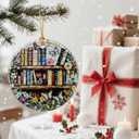 4 x Enchanting Book Christmas Ornaments: Christmas Tree Ornaments & Holiday Decor  Perfect Holiday Presents & Gift Ideas for Friends, Coworker, Family, Book Lover, and Literary Lover