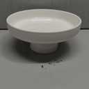 Ceramic Fruit Bowl,11" Decorative Bowl, Large Fruit Bowl for Kitchen Counter, Pedestal Bowl, Kitchen Counter Décor, Bread Candy Snacks Organizer, White (5.3 lbs, 68oz)