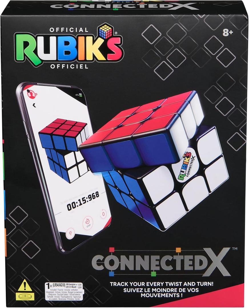 RUBIK'S - Rubik's Cube 3X3 CONNECTEDX with Bluetooth - Puzzle Game, Magic Cube - Kids Puzzle Toys - 6071036 - Toys Kids 8 Years +