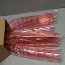 Pink Dessert Cups with Spoons Mini Clear Plastic Dessert Parfait Cup Square Shot Glasses Round Goblet Shooters Plastic Spoons for Fruit Ice Cream Cake Christmas Party Supplies(100 Pcs,5 oz)