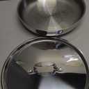 12 Inch Tri-Ply Stainless Steel Frying Pan, Frying Pan with Lid, PFOA/PTFE Free Skillet, Induction Cooking Pans, Dishwasher & Oven Broiler Safe 600F, Professional Cookware, Heavy Duty & Even Heat