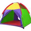 Play Tents for Kids Pop Up Toddler Tent Indoor/Outdoor for Children Boys Girls Pets Portable Playhouse Camping Playground 58"x58"x47" Rainbow